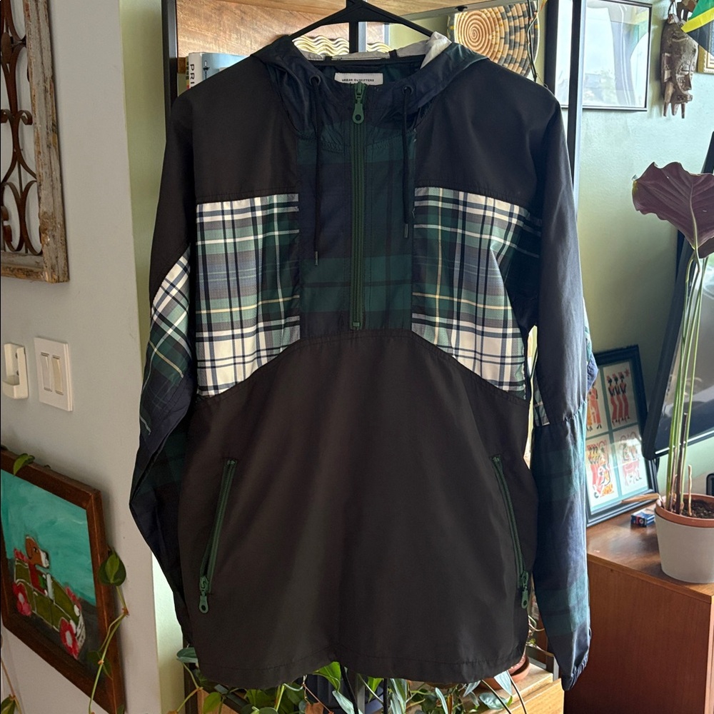 Urban Outfitters Black and Green Plaid Jacket
